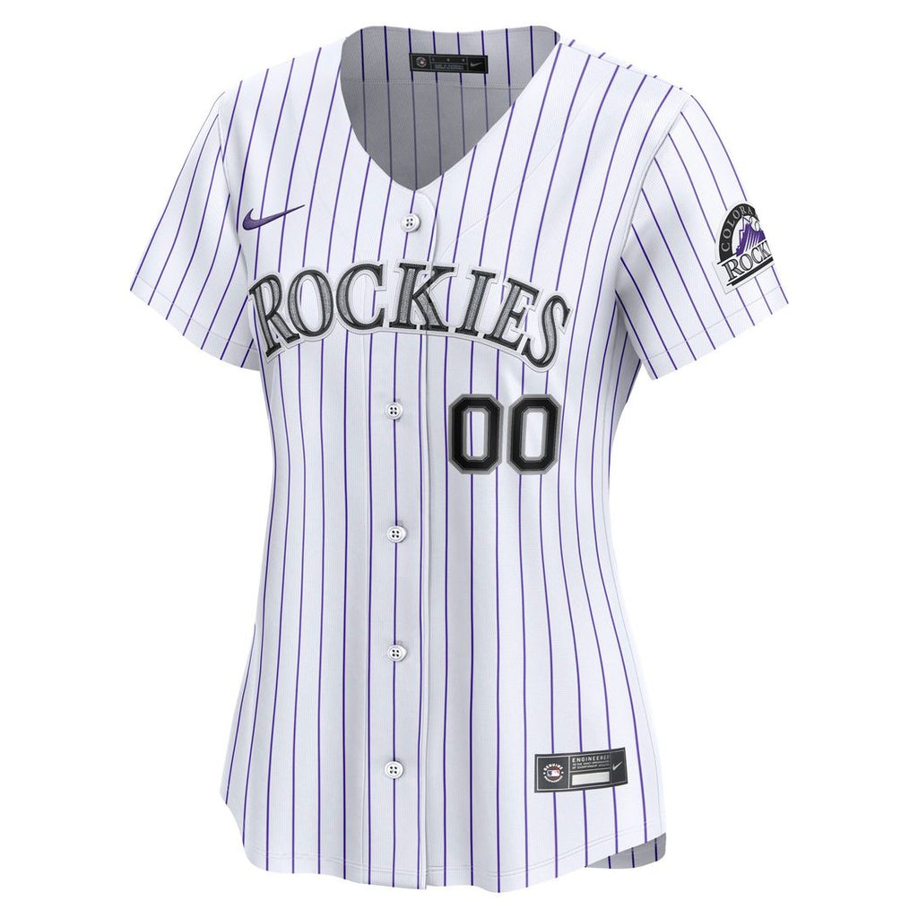 Colorado Rockies Nike Women's Home Limited Custom Jersey - White Official MLB Team Apparel Baseball Fan Gear