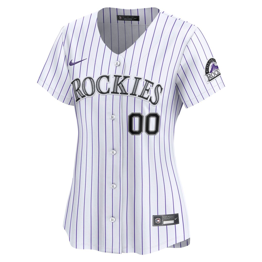 Colorado Rockies Nike Women's Home Limited Custom Jersey - White Official MLB Team Apparel Baseball Fan Gear