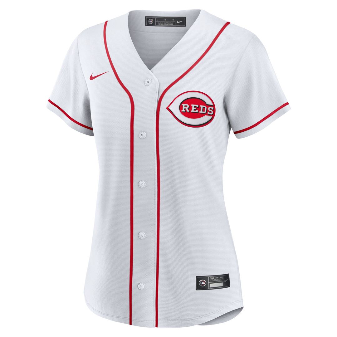 Hunter Greene Cincinnati Reds Nike Women's Home Replica Jersey - White Official MLB Team Apparel Baseball Fan Gear