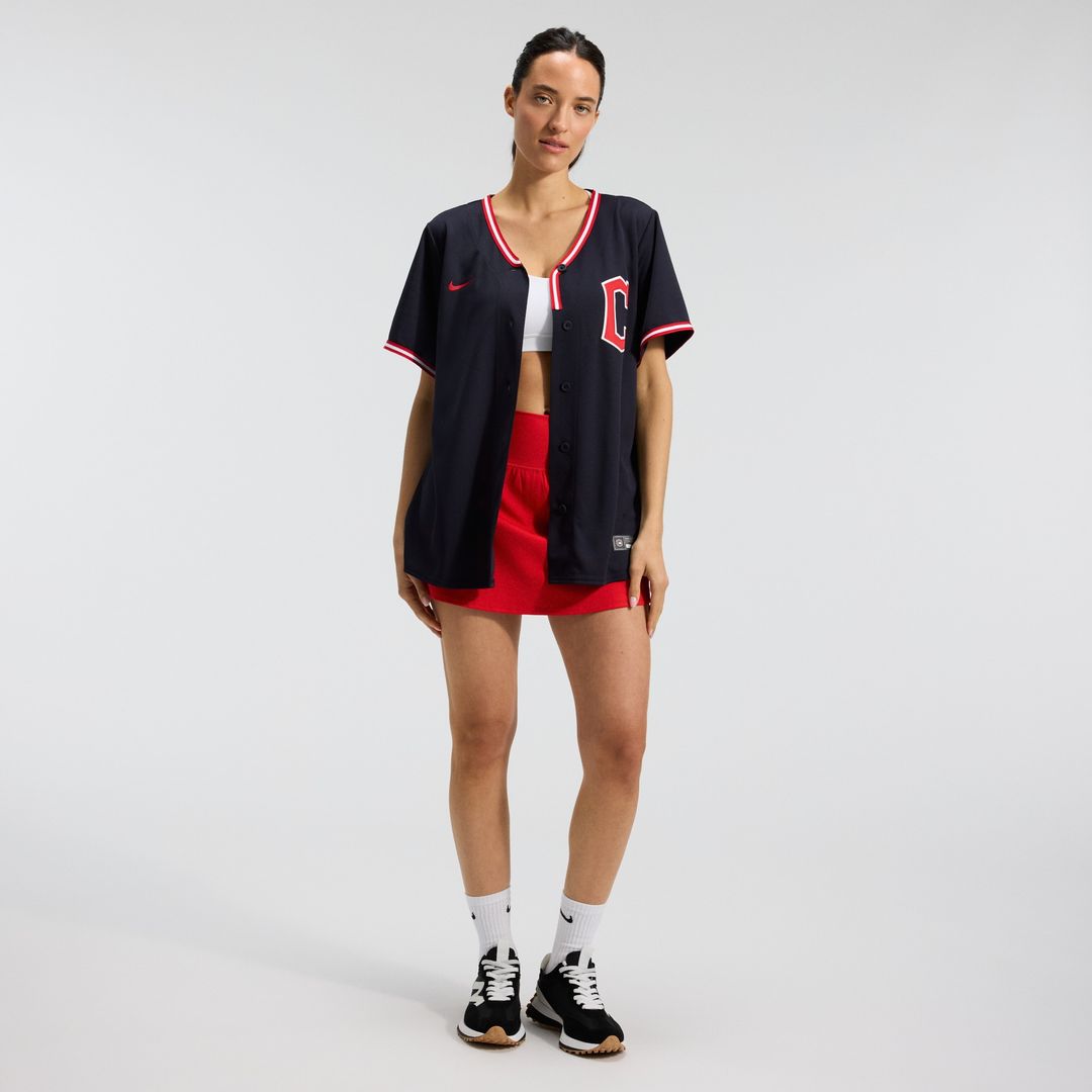 Cleveland Guardians Nike Women's Alternate Replica Jersey - Navy Official MLB Team Apparel Baseball Fan Gear