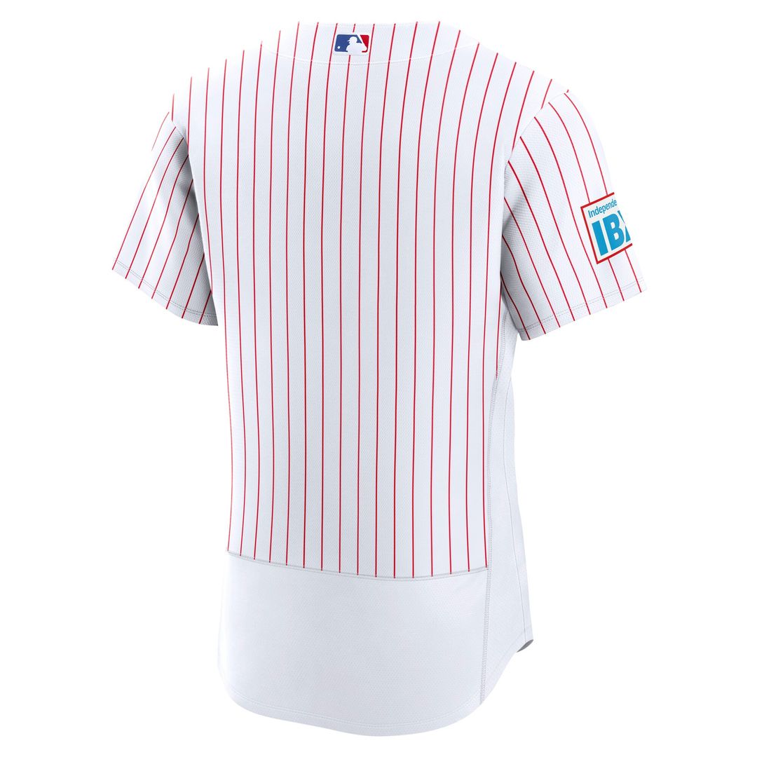 Philadelphia Phillies Nike Home Sponsor Patch Authentic Jersey - White Official MLB Team Apparel Baseball Fan Gear