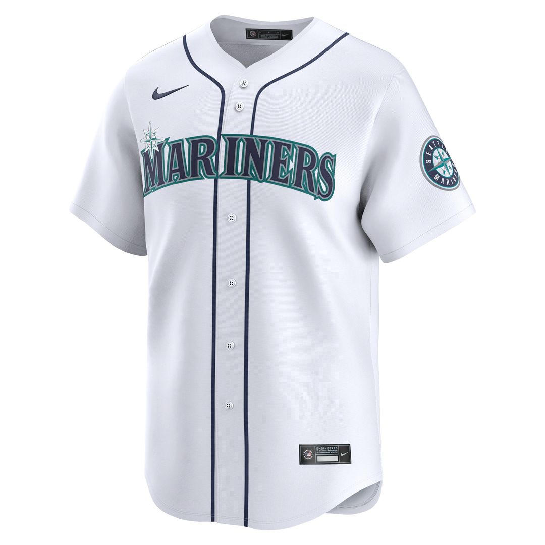 Julio Rodríguez Seattle Mariners Nike Home Limited Player Jersey - White Official MLB Team Apparel Baseball Fan Gear