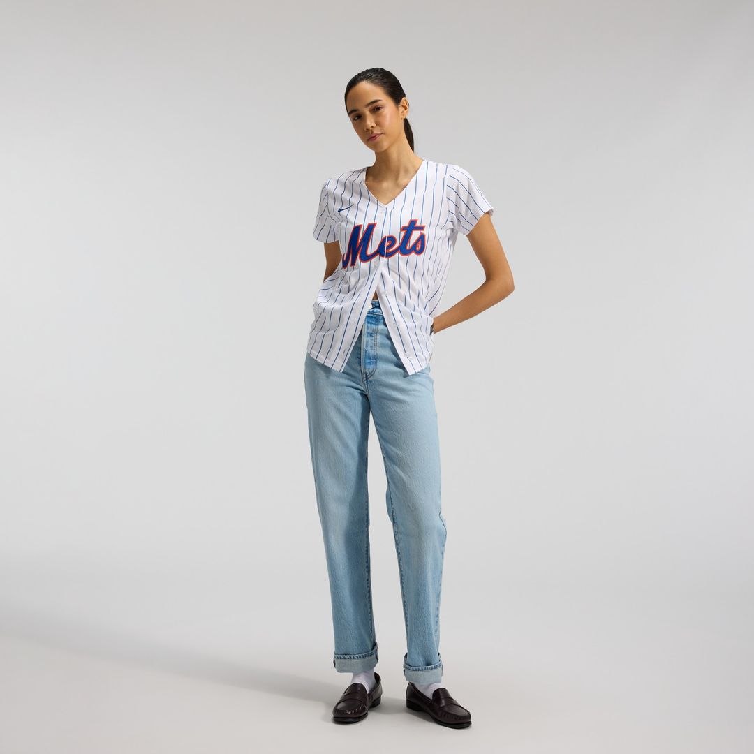 New York Mets Nike Women's Home Replica Team Jersey - White Official MLB Team Apparel Baseball Fan Gear