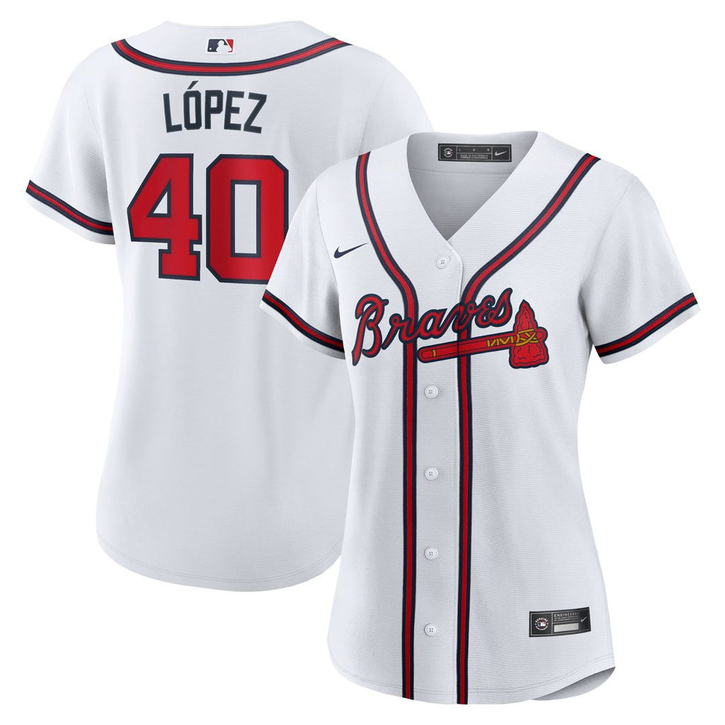 Reynaldo Lopez Atlanta Braves Nike Women's Home Replica Jersey - White Official MLB Team Apparel Baseball Fan Gear