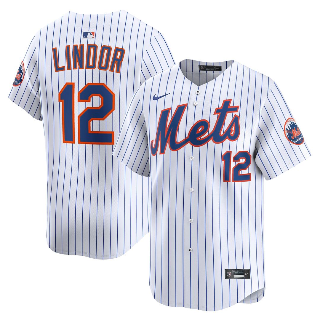 Francisco Lindor New York Mets Nike Home Limited Jersey - White Official MLB Team Apparel Baseball Fan Gear