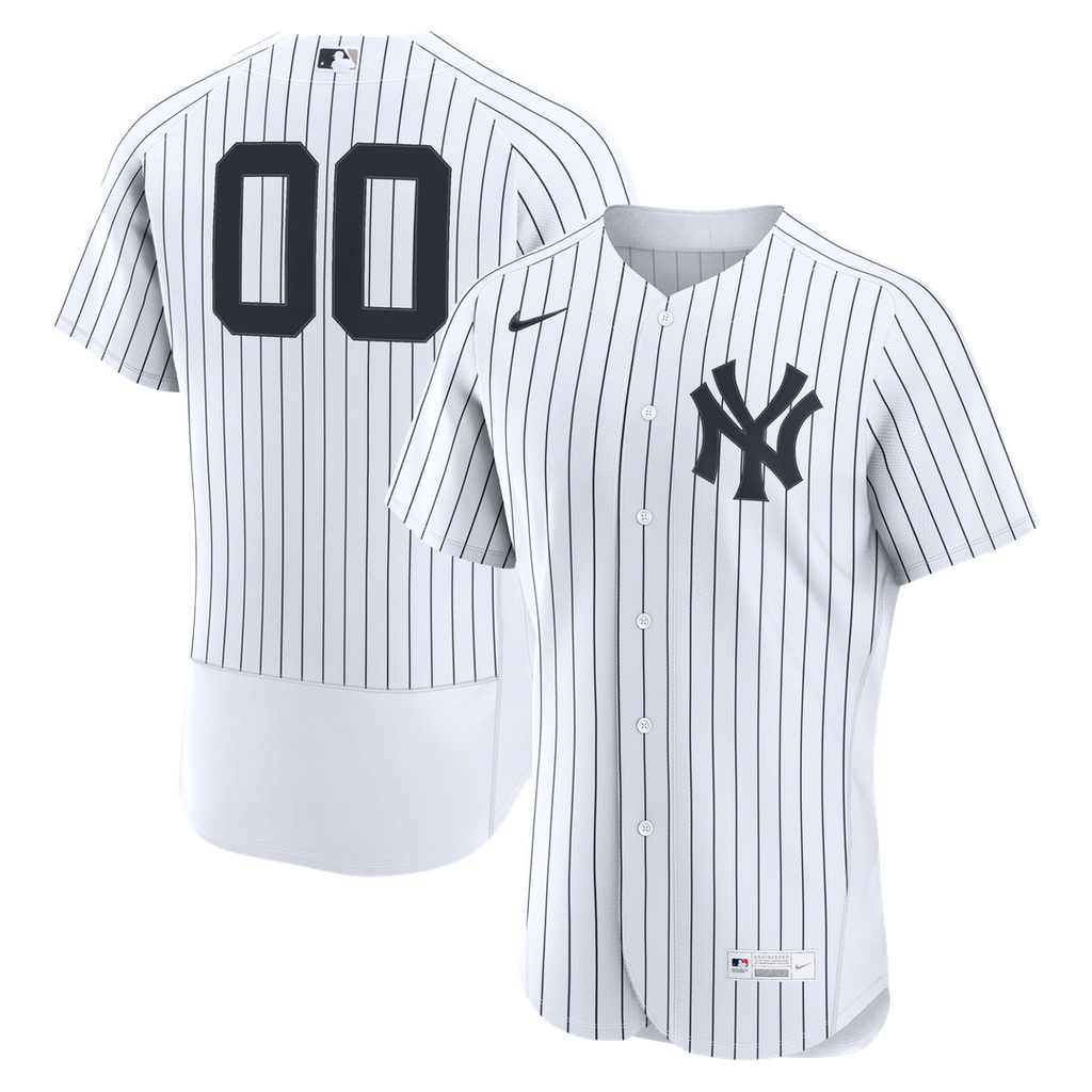New York Yankees Nike Home Authentic Custom Jersey - White Official MLB Team Apparel Baseball Fan Gear