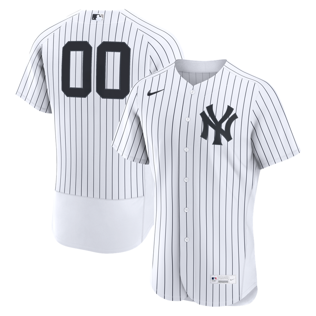New York Yankees Nike Home Authentic Custom Jersey - White Official MLB Team Apparel Baseball Fan Gear