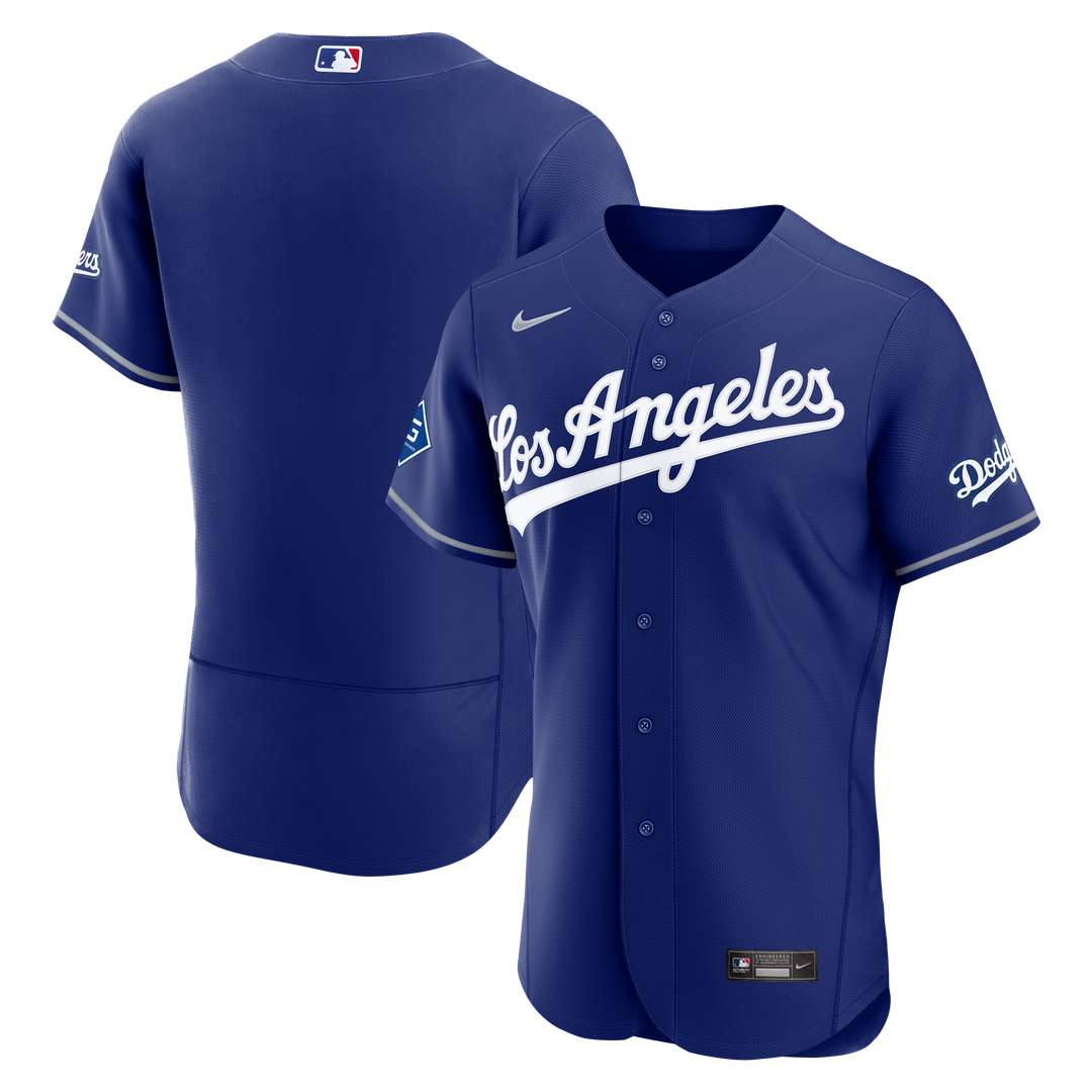 Los Angeles Dodgers Nike Alternate Authentic Jersey with Sponsor Patch - Royal Official MLB Team Apparel Baseball Fan Gear