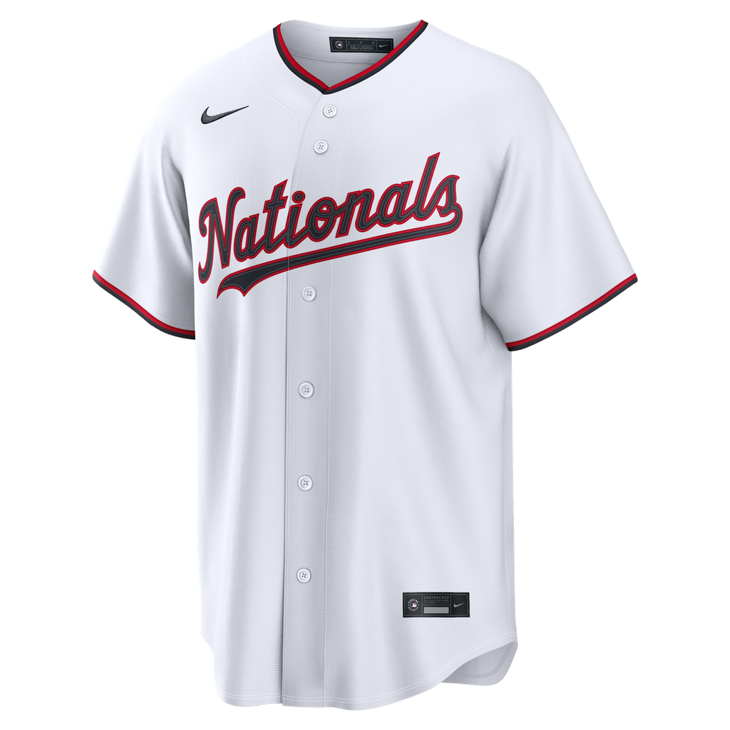 James Wood Washington Nationals Nike Home Replica Jersey - White Official MLB Team Apparel Baseball Fan Gear
