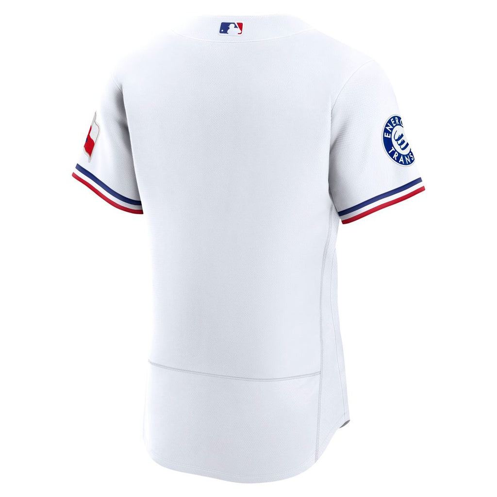 Texas Rangers Nike Home Sponsor Patch Authentic Jersey - White Official MLB Team Apparel Baseball Fan Gear