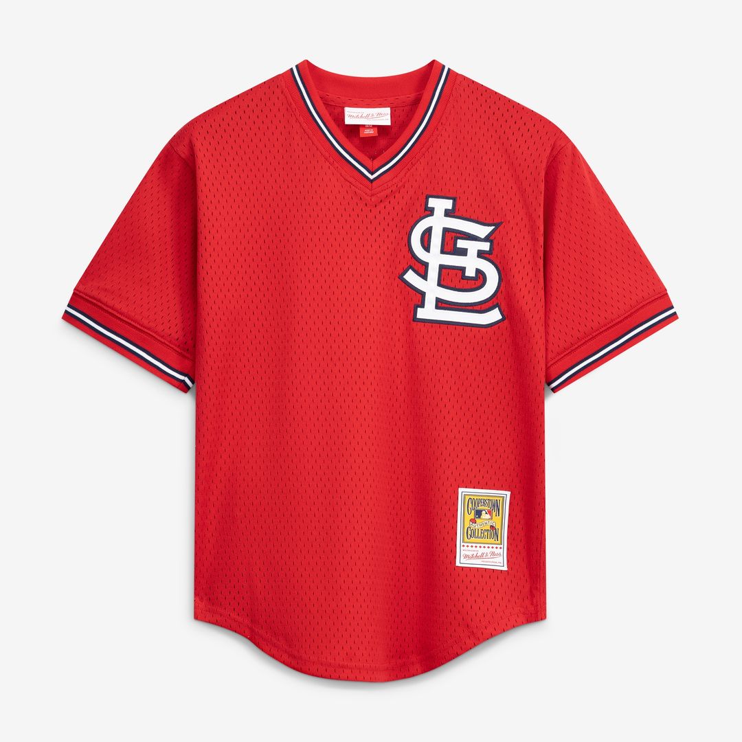 Ozzie Smith St. Louis Cardinals Mitchell & Ness Authentic Batting Practice Jersey - Scarlet Official MLB Team Apparel Baseball Fan Gear