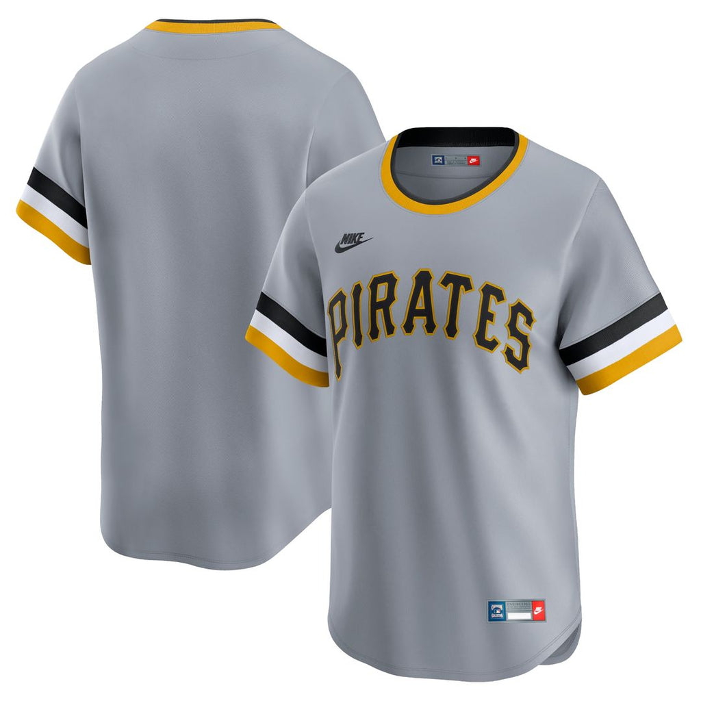 Pittsburgh Pirates Nike Cooperstown Collection Limited Jersey - Gray Official MLB Team Apparel Baseball Fan Gear