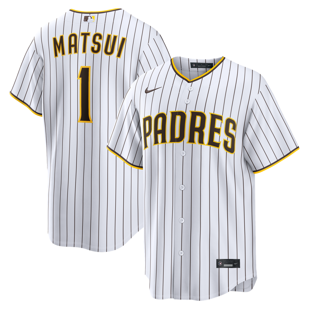 Yuki Matsui San Diego Padres Nike Home Replica Jersey - White Official MLB Team Apparel Baseball Fan Gear
