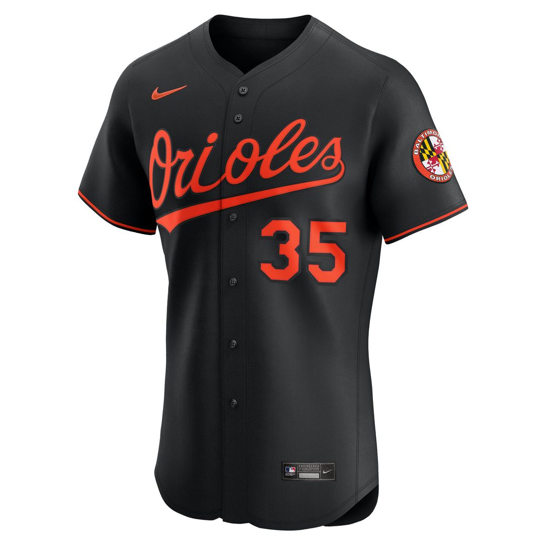 Adley Rutschman Baltimore Orioles Nike Alternate Elite Jersey - Black Official MLB Team Apparel Baseball Fan Gear