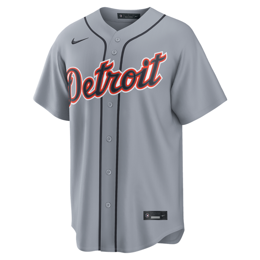 Tarik Skubal Detroit Tigers Nike Road Replica Jersey - Gray Official MLB Team Apparel Baseball Fan Gear