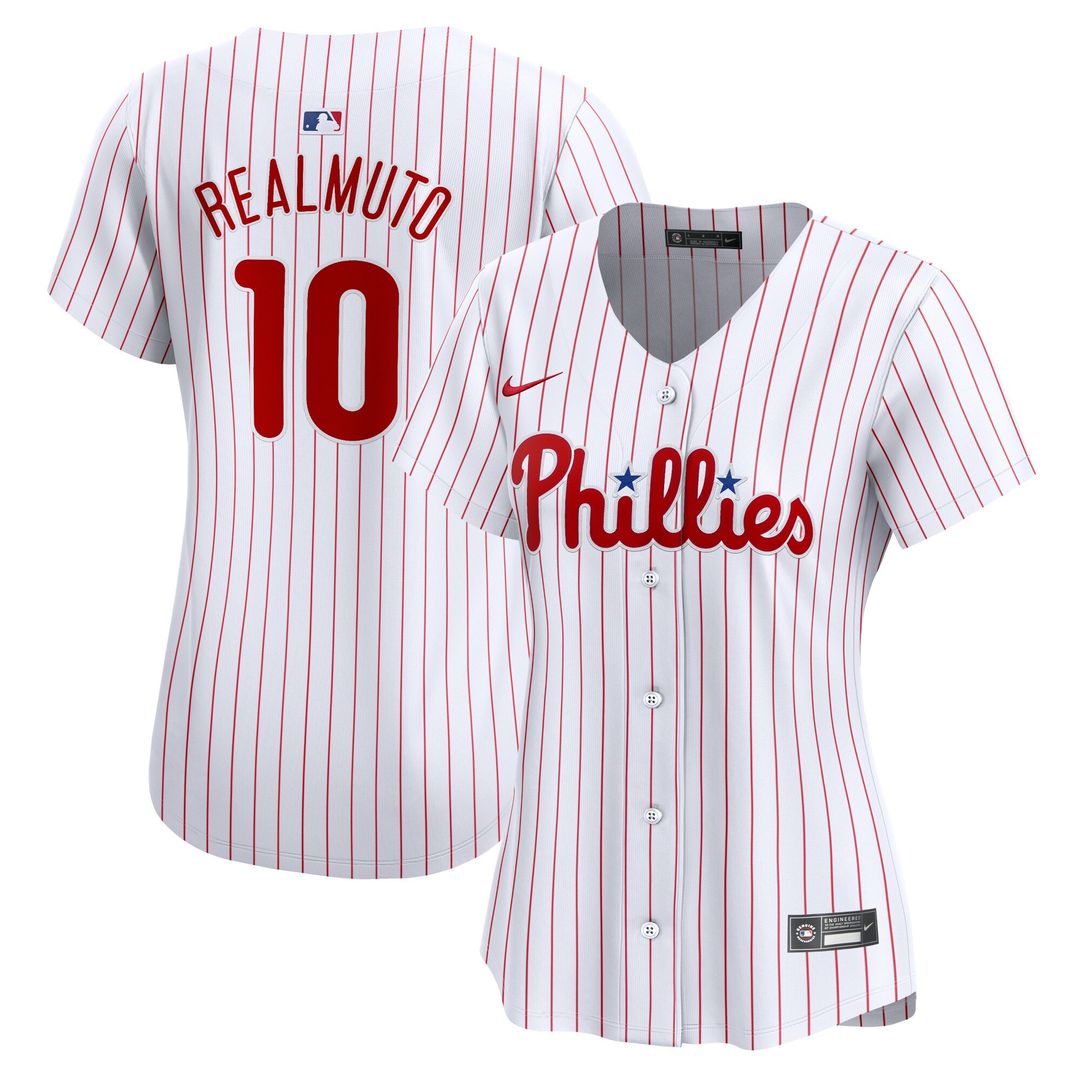 J.T. Realmuto Philadelphia Phillies Nike Women's Home Limited Player Jersey - White Official MLB Team Apparel Baseball Fan Gear