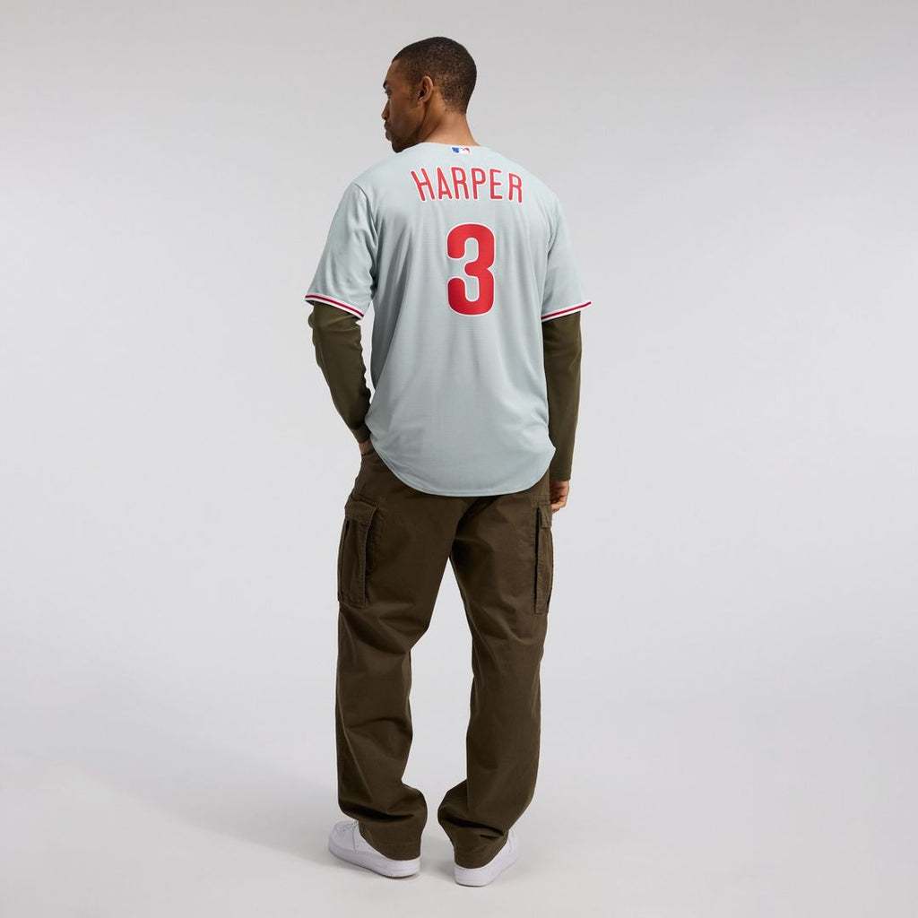Bryce Harper Philadelphia Phillies Nike Road Replica Jersey - Gray Official MLB Team Apparel Baseball Fan Gear