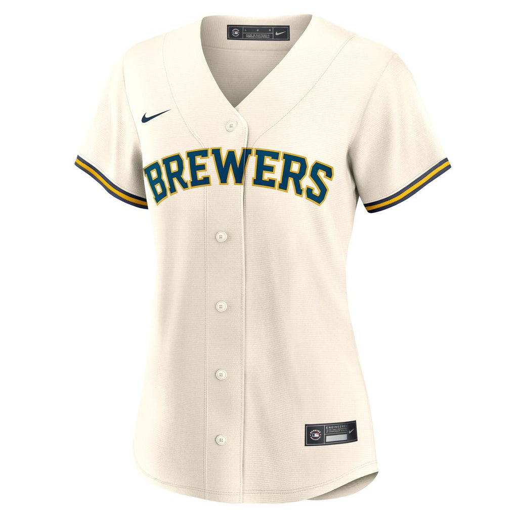 Joey Ortiz Milwaukee Brewers Nike Women's Home Replica Jersey - Cream Official MLB Team Apparel Baseball Fan Gear