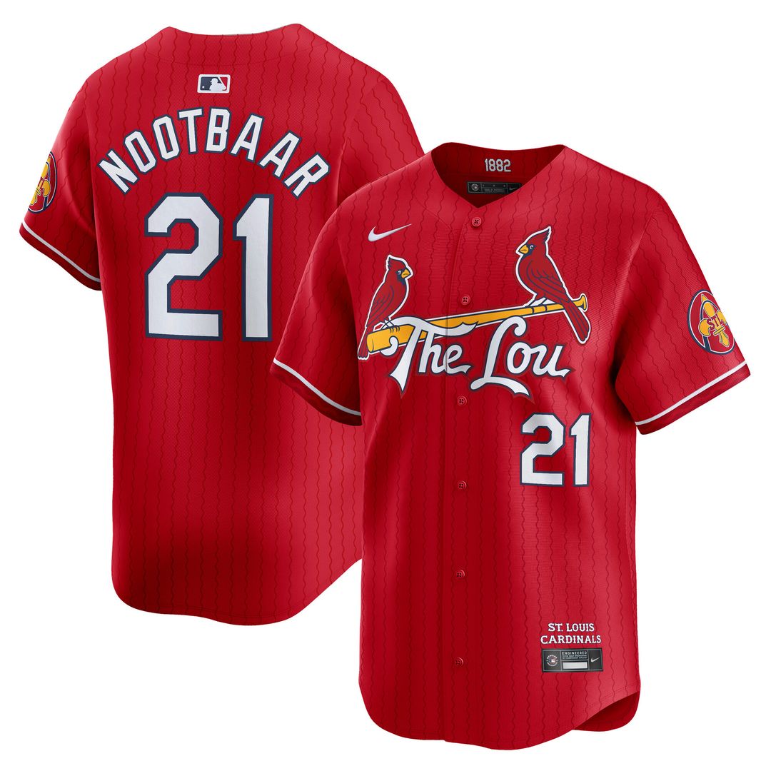 Lars Nootbaar St. Louis Cardinals Nike City Connect Limited Jersey - Red Official MLB Team Apparel Baseball Fan Gear