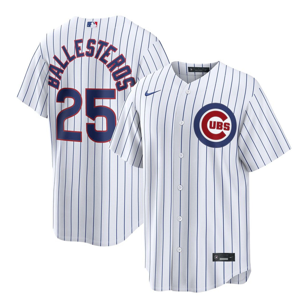 Moisés Ballesteros Chicago Cubs Nike Home Replica Jersey - White Official MLB Team Apparel Baseball Fan Gear