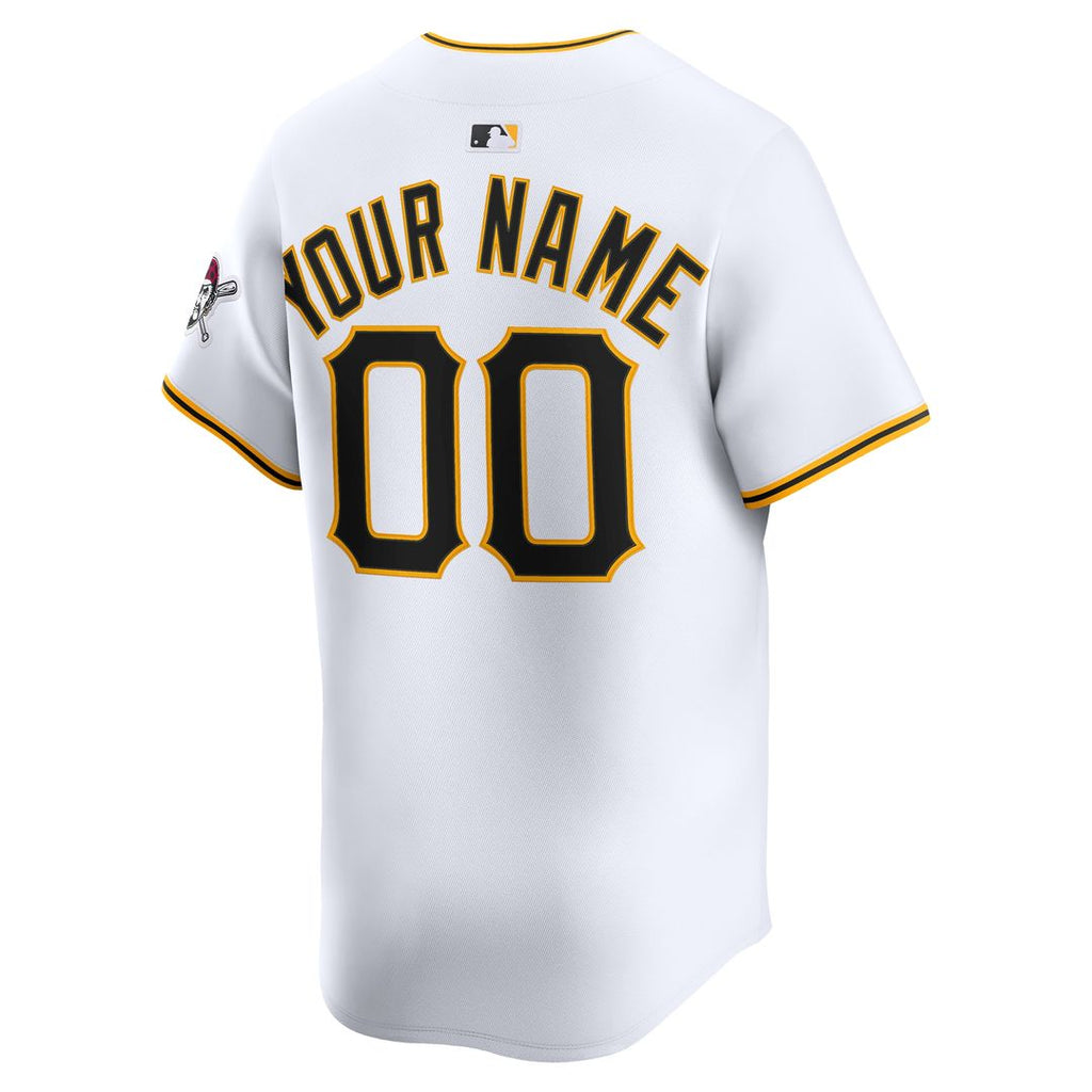 Pittsburgh Pirates Nike Home Limited Custom Jersey - White Official MLB Team Apparel Baseball Fan Gear