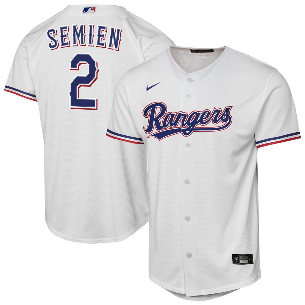 Marcus Semien Texas Rangers Nike Youth Home Replica Player Jersey - White Official MLB Team Apparel Baseball Fan Gear