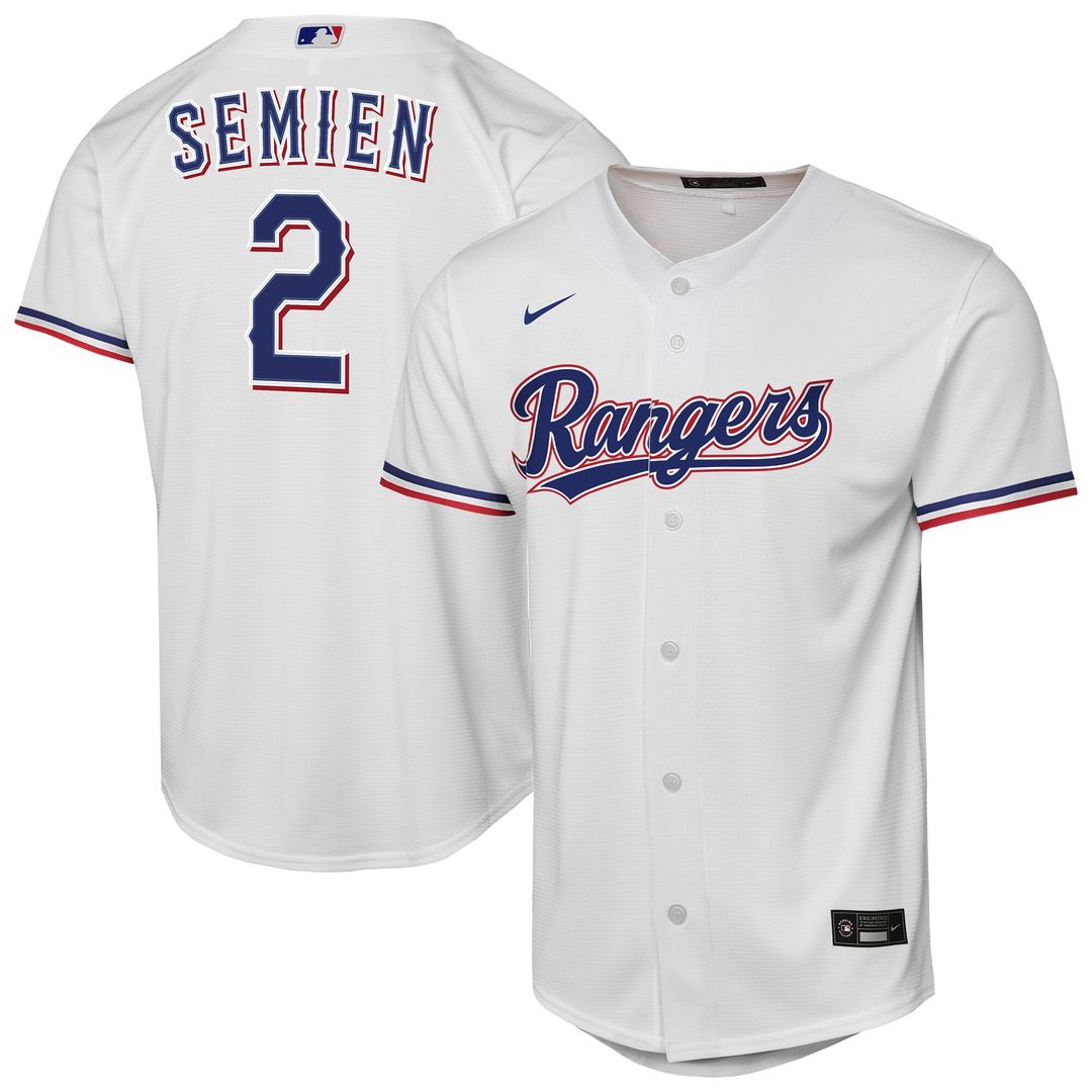 Marcus Semien Texas Rangers Nike Youth Home Replica Player Jersey - White Official MLB Team Apparel Baseball Fan Gear