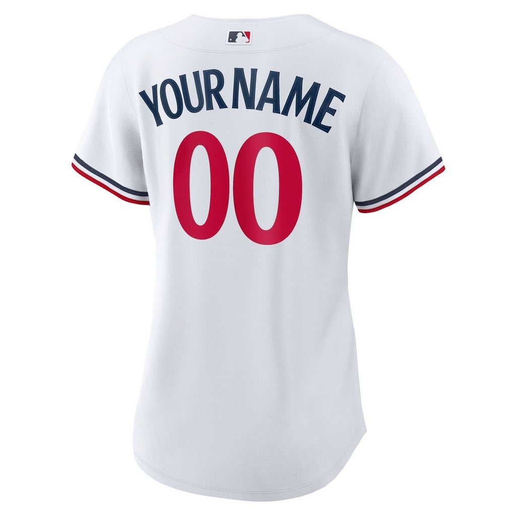 Minnesota Twins Nike Women's Home Replica Custom Jersey - White Official MLB Team Apparel Baseball Fan Gear