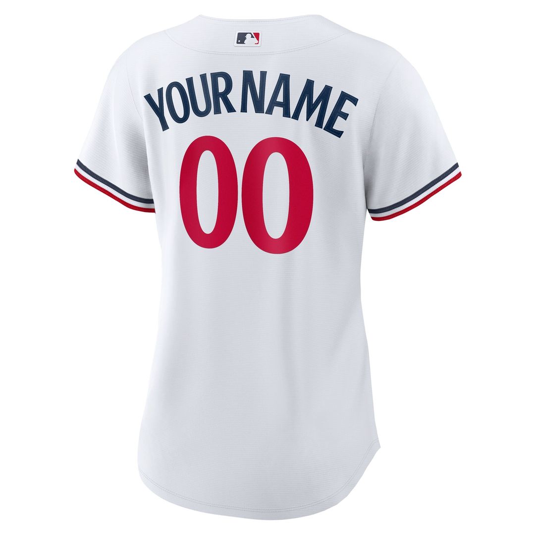 Minnesota Twins Nike Women's Home Replica Custom Jersey - White Official MLB Team Apparel Baseball Fan Gear