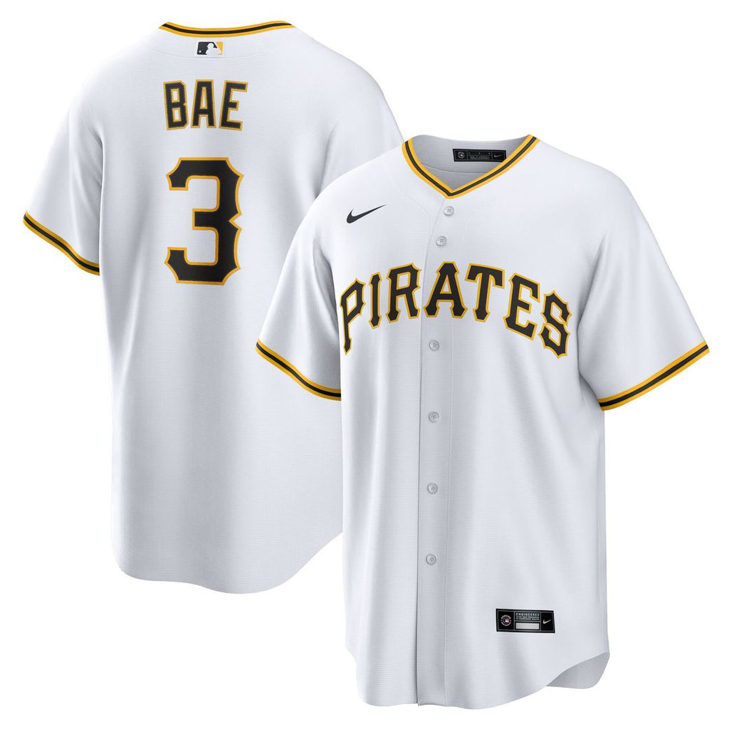 Ji-Hwan Bae Pittsburgh Pirates Nike Replica Player Jersey - White Official MLB Team Apparel Baseball Fan Gear