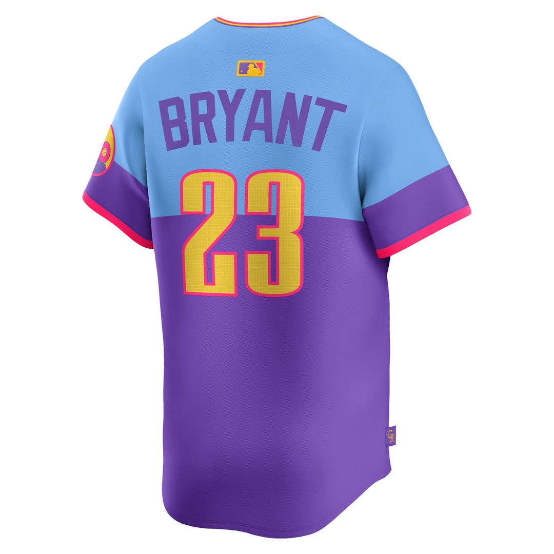 Kris Bryant Colorado Rockies Nike 2025 City Connect Limited Player Jersey - Purple/Light Blue Official MLB Team Apparel Baseball Fan Gear