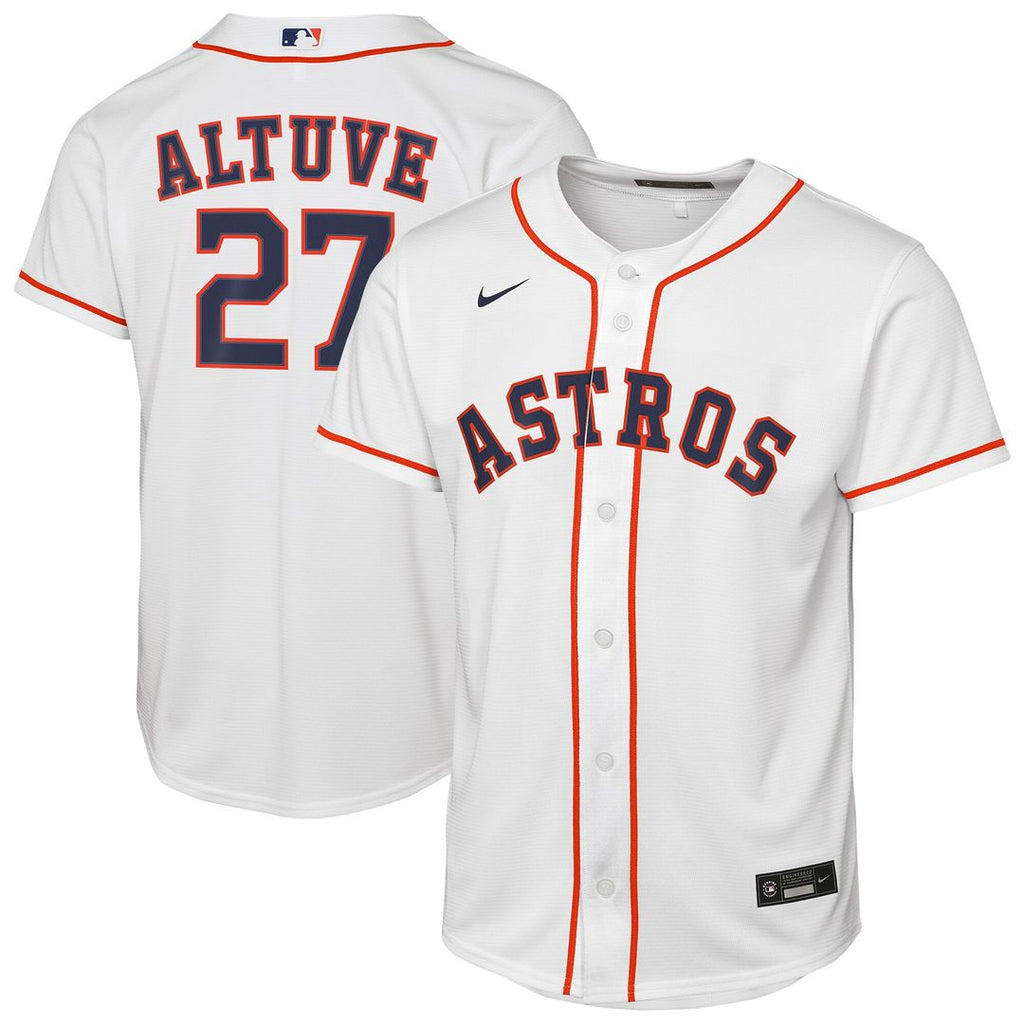 Jose Altuve Houston Astros Nike Youth Home Replica Player Jersey - White Official MLB Team Apparel Baseball Fan Gear