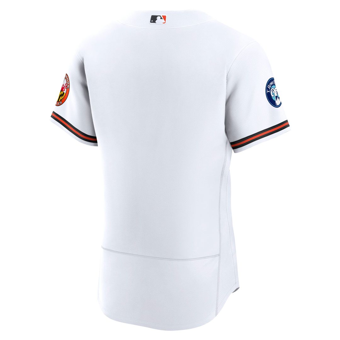 Baltimore Orioles Nike Home Sponsor Patch Authentic Jersey - White Official MLB Team Apparel Baseball Fan Gear