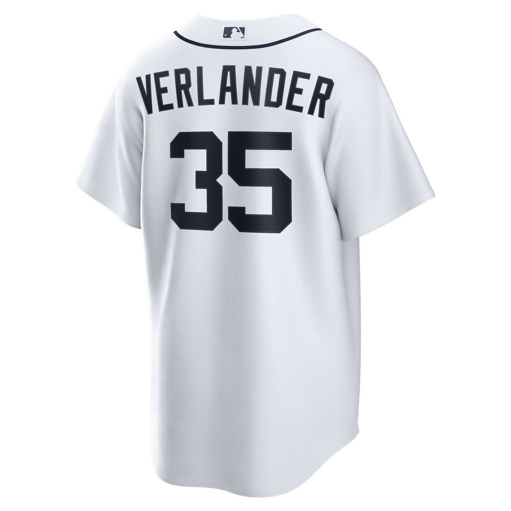 Justin Verlander Detroit Tigers Nike Home Replica Jersey - White Official MLB Team Apparel Baseball Fan Gear
