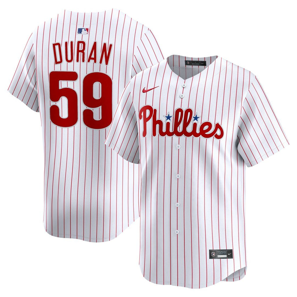 Jhoan Duran Philadelphia Phillies Nike Home Limited Player Jersey - White Official MLB Team Apparel Baseball Fan Gear