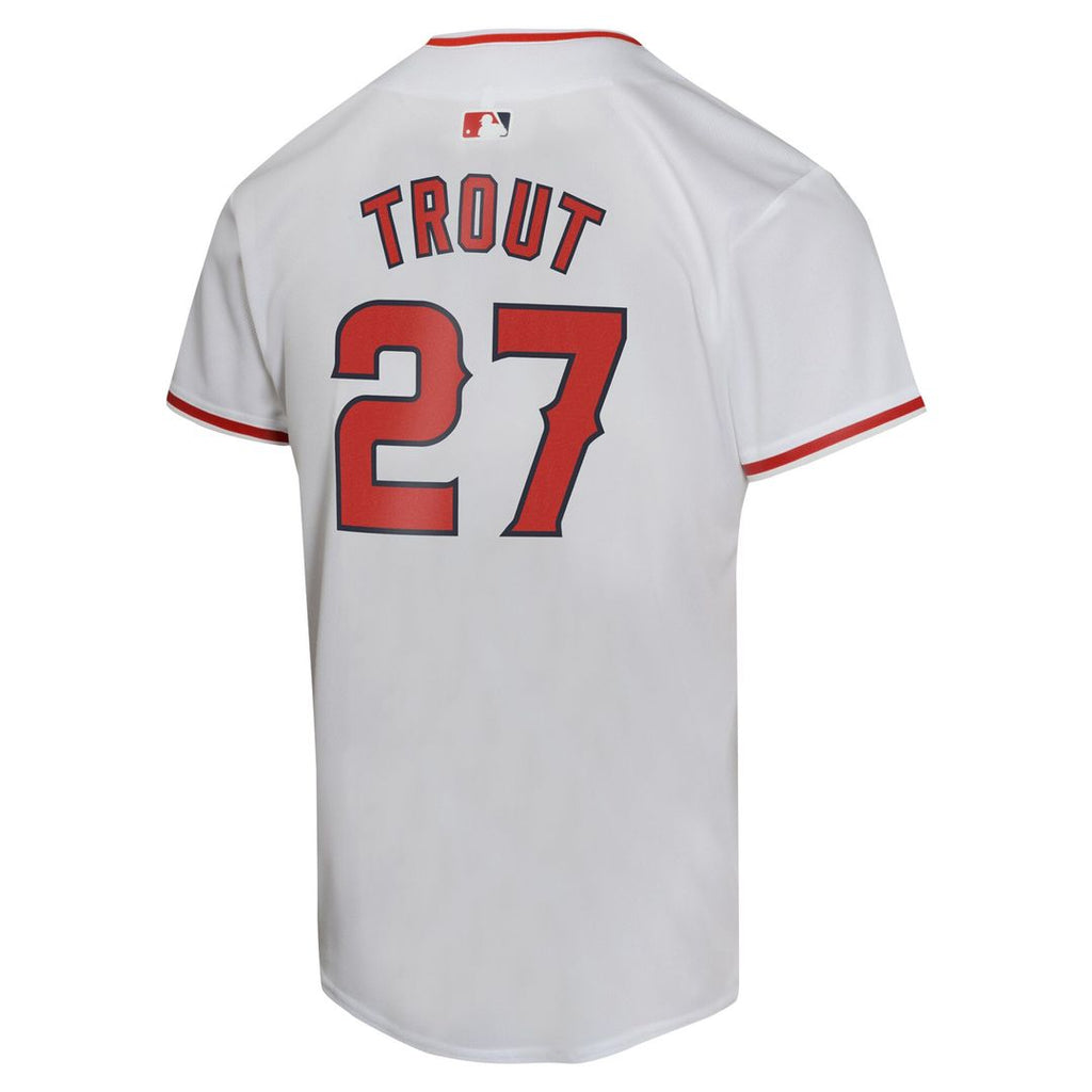 Mike Trout Los Angeles Angels Nike Youth Home Game Player Jersey - White Official MLB Team Apparel Baseball Fan Gear