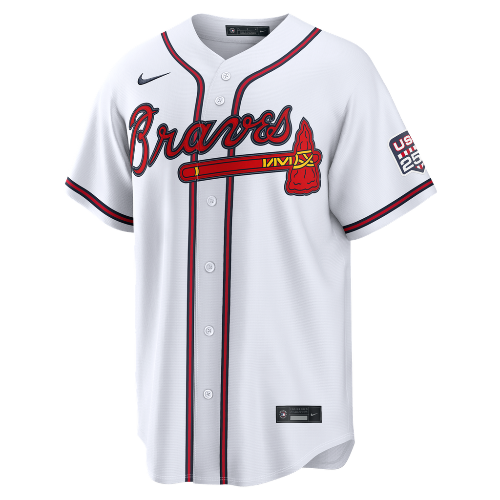 Drake Baldwin Atlanta Braves Nike USA 250 Fourth of July Home Stadium Jersey - White Official MLB Team Apparel Baseball Fan Gear