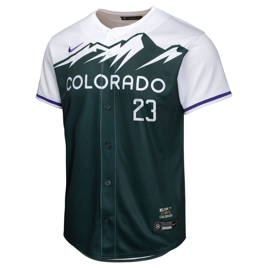 Kris Bryant Colorado Rockies Nike Youth City Connect Limited Player Jersey - Green Official MLB Team Apparel Baseball Fan Gear