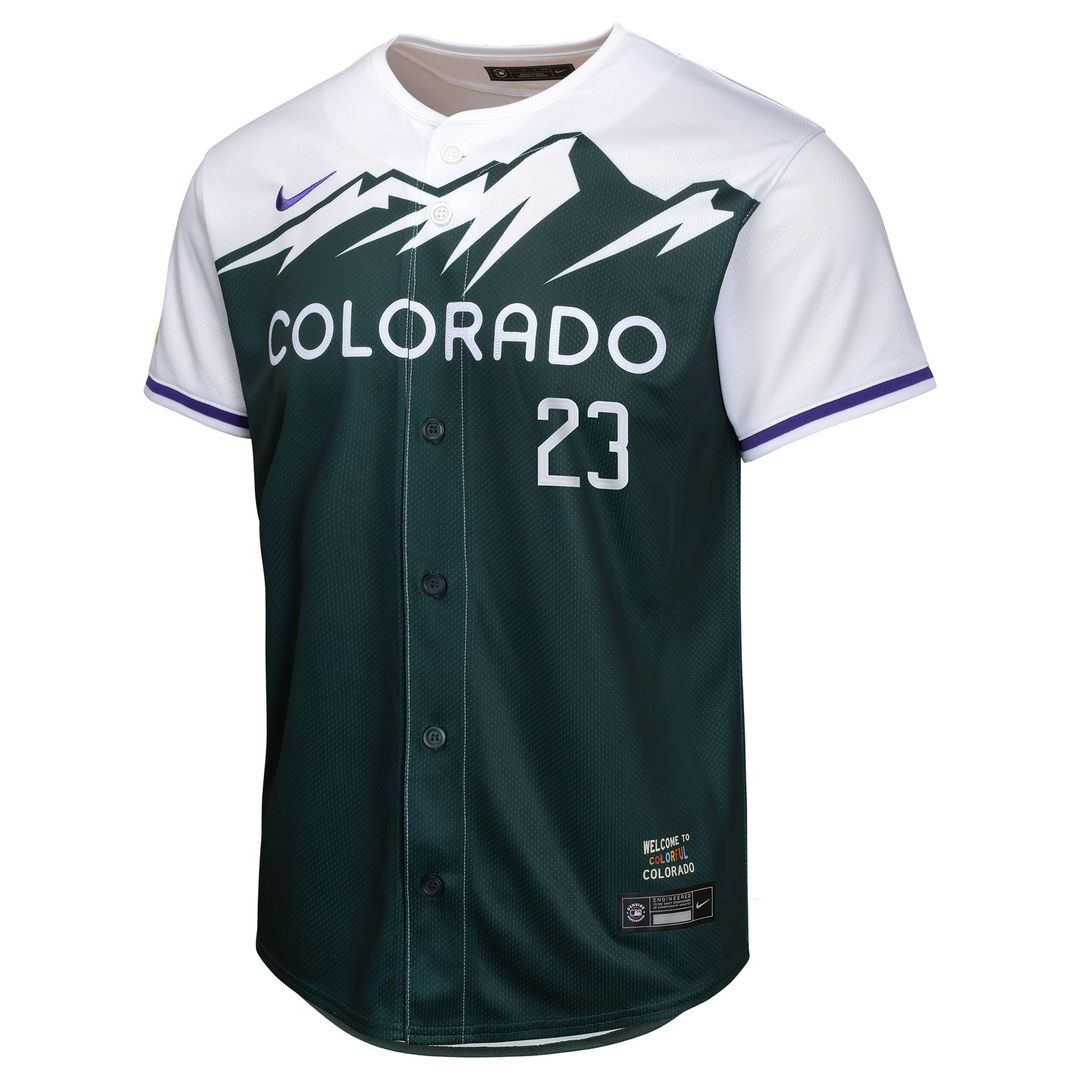 Kris Bryant Colorado Rockies Nike Youth City Connect Limited Player Jersey - Green Official MLB Team Apparel Baseball Fan Gear