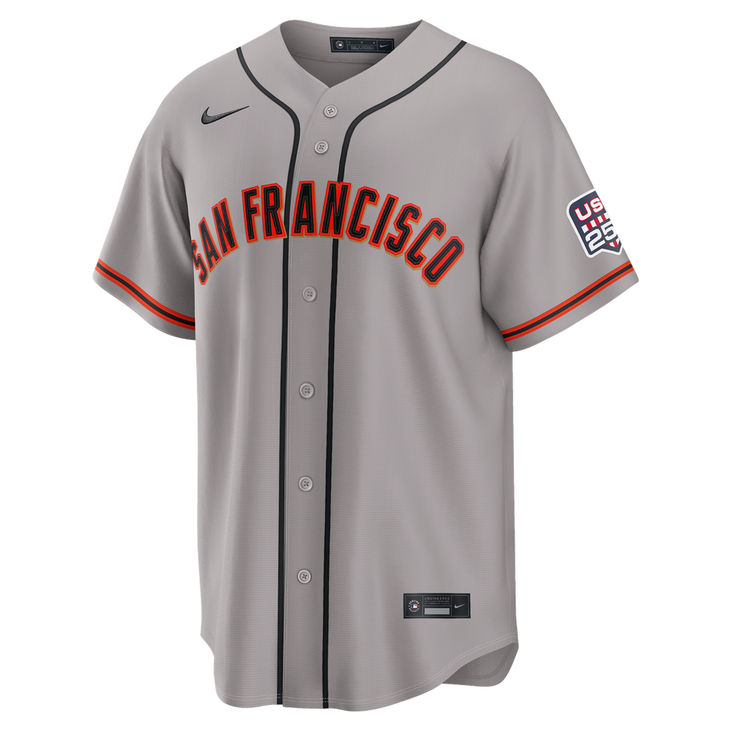 Jung Hoo Lee San Francisco Giants Nike USA 250 Fourth of July Road Stadium Jersey - Gray Official MLB Team Apparel Baseball Fan Gear