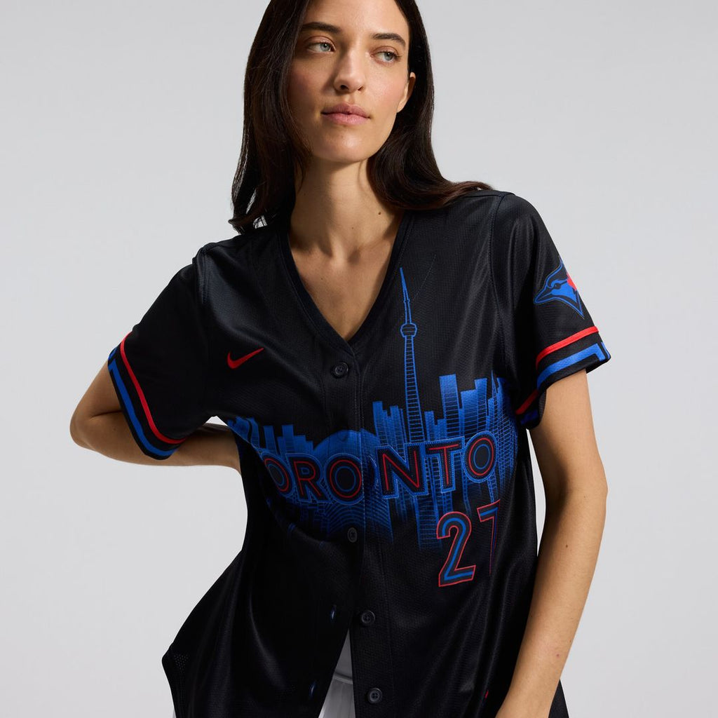 Vladimir Guerrero Jr. Toronto Blue Jays Nike Women's 2024 City Connect Limited Player Jersey - Navy Official MLB Team Apparel Baseball Fan Gear