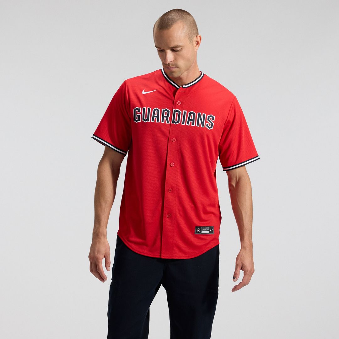 Cleveland Guardians Nike Alternate 2 Replica Jersey - Red Official MLB Team Apparel Baseball Fan Gear