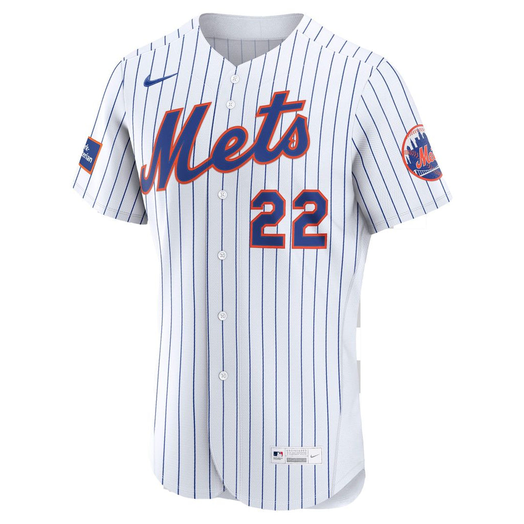Juan Soto New York Mets Nike Home Authentic Sponsor Patch Jersey - White Official MLB Team Apparel Baseball Fan Gear