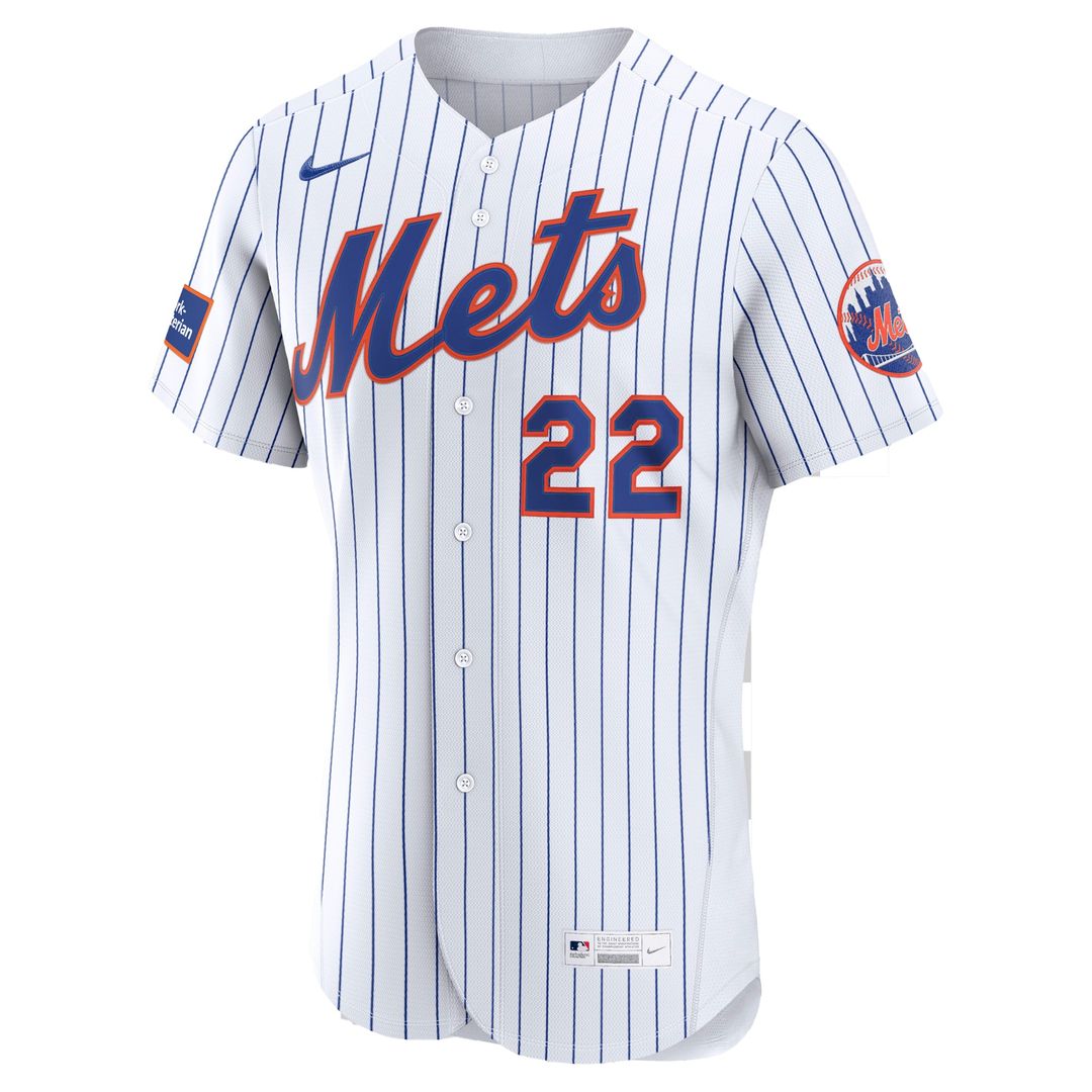 Juan Soto New York Mets Nike Home Authentic Sponsor Patch Jersey - White Official MLB Team Apparel Baseball Fan Gear