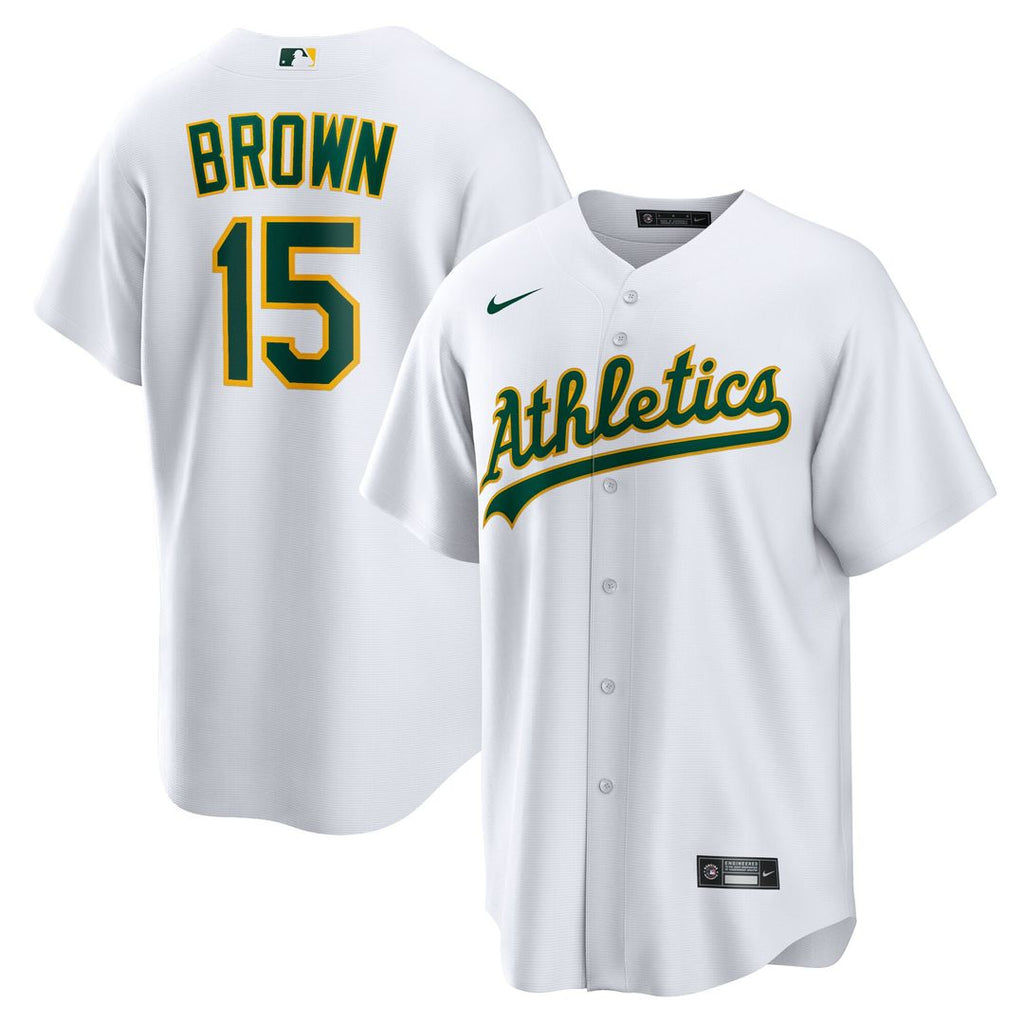 Seth Brown Athletics Nike Home Replica Jersey - White Official MLB Team Apparel Baseball Fan Gear