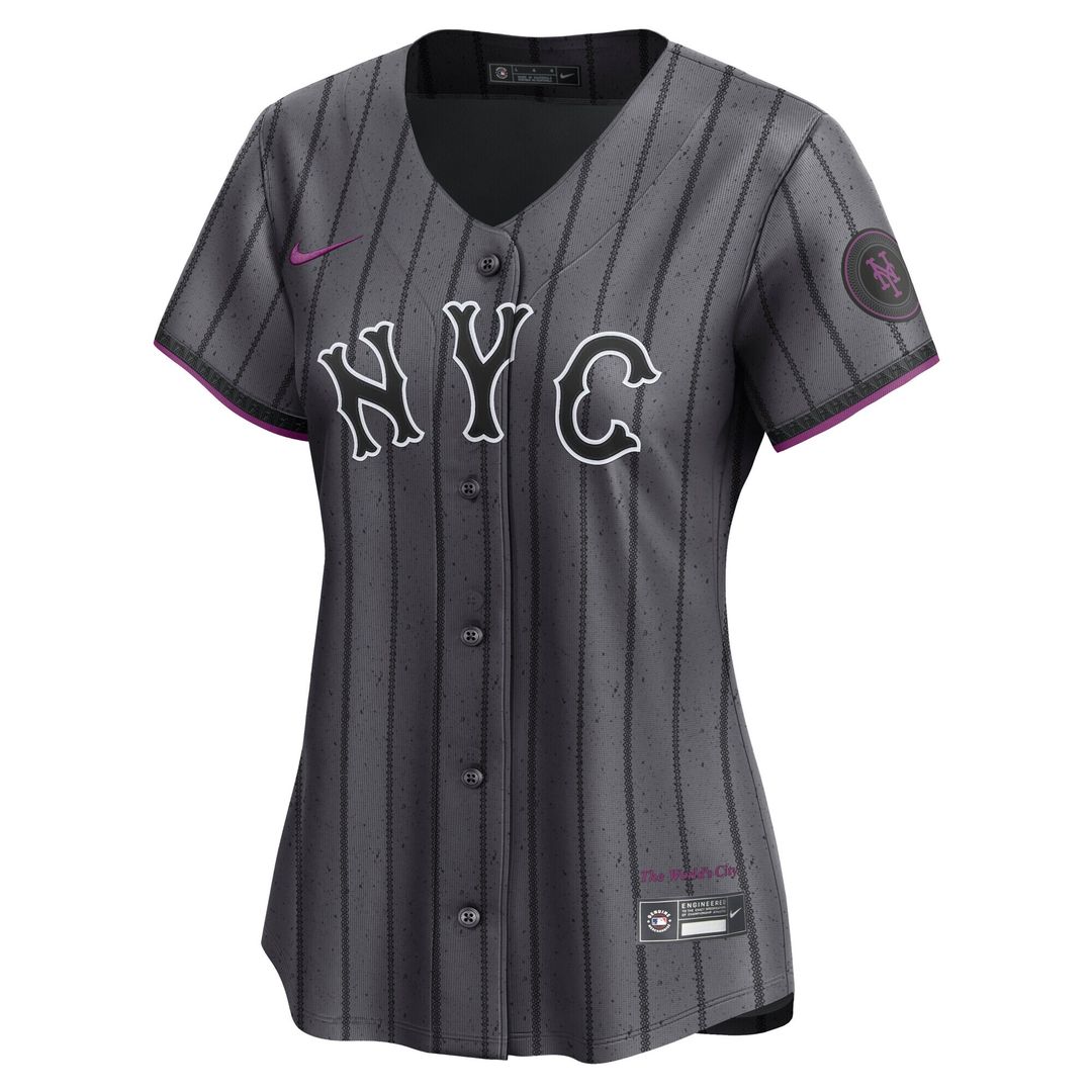 Francisco Lindor New York Mets Nike Women's City Connect Limited Jersey - Gray Official MLB Team Apparel Baseball Fan Gear