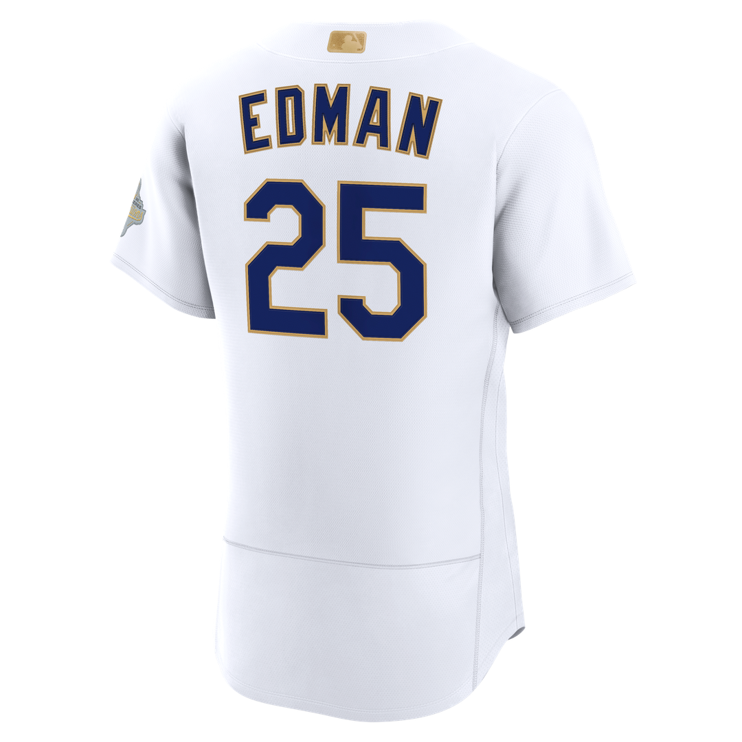 Tommy Edman Los Angeles Dodgers Nike 2026 Gold Collection Authentic Jersey - White Official MLB Team Apparel Baseball Fan Gear