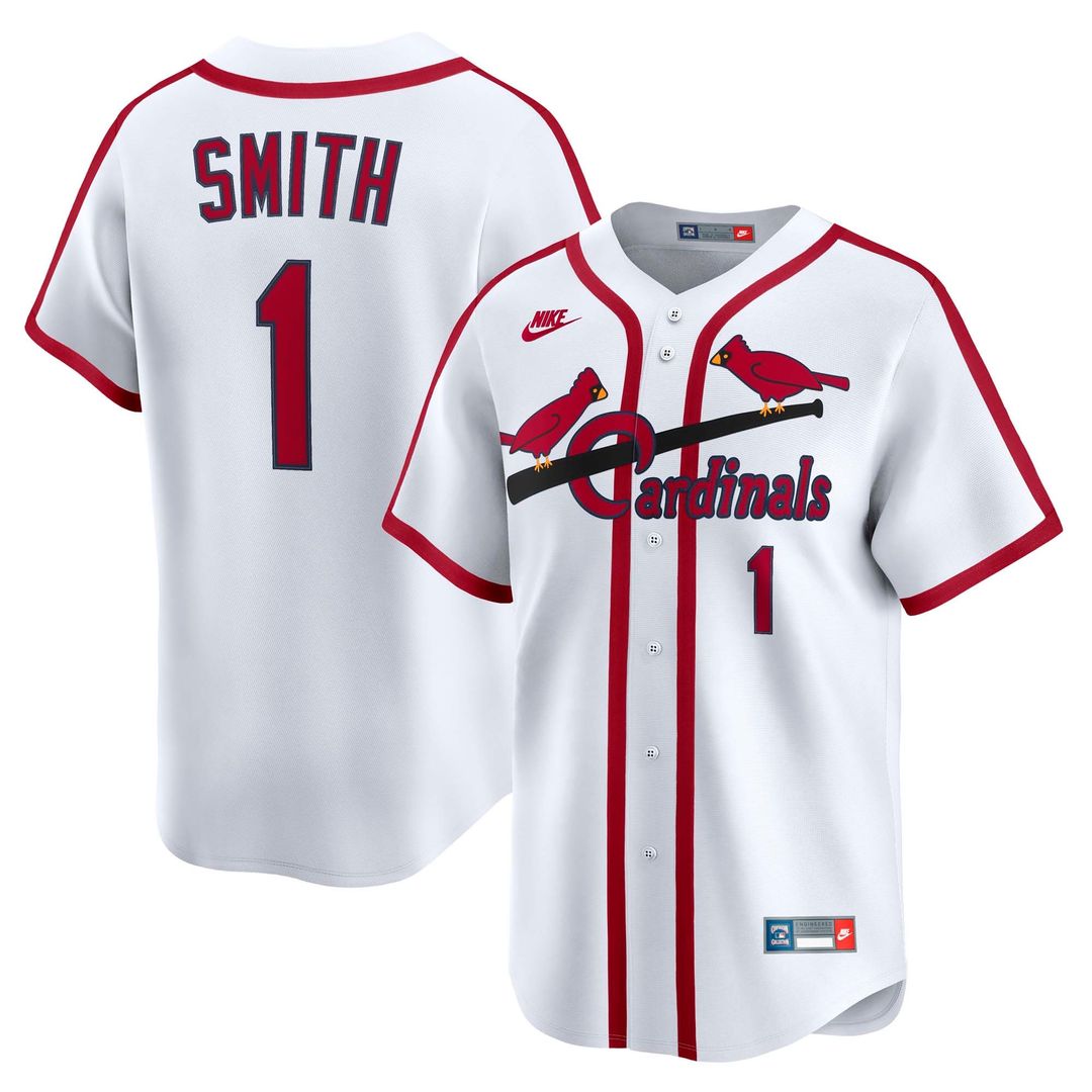 Ozzie Smith St. Louis Cardinals Nike Throwback Cooperstown Collection Limited Jersey - White Official MLB Team Apparel Baseball Fan Gear