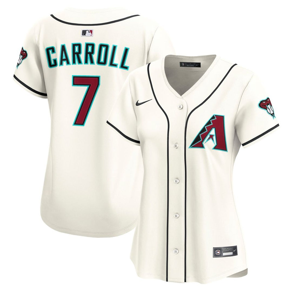 Corbin Carroll Arizona Diamondbacks Nike Women's Home Limited Player Jersey - Cream Official MLB Team Apparel Baseball Fan Gear