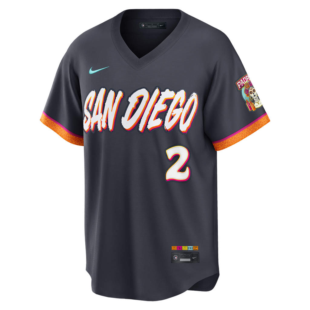 Xander Bogaerts San Diego Padres Nike 2026 City Connect Stadium Jersey - Obsidian Official MLB Team Apparel Baseball Fan Gear